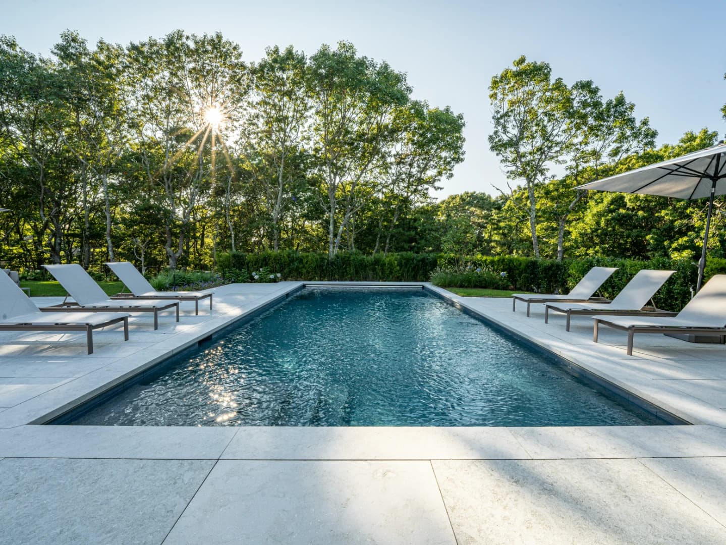 Sleek rectangular pool