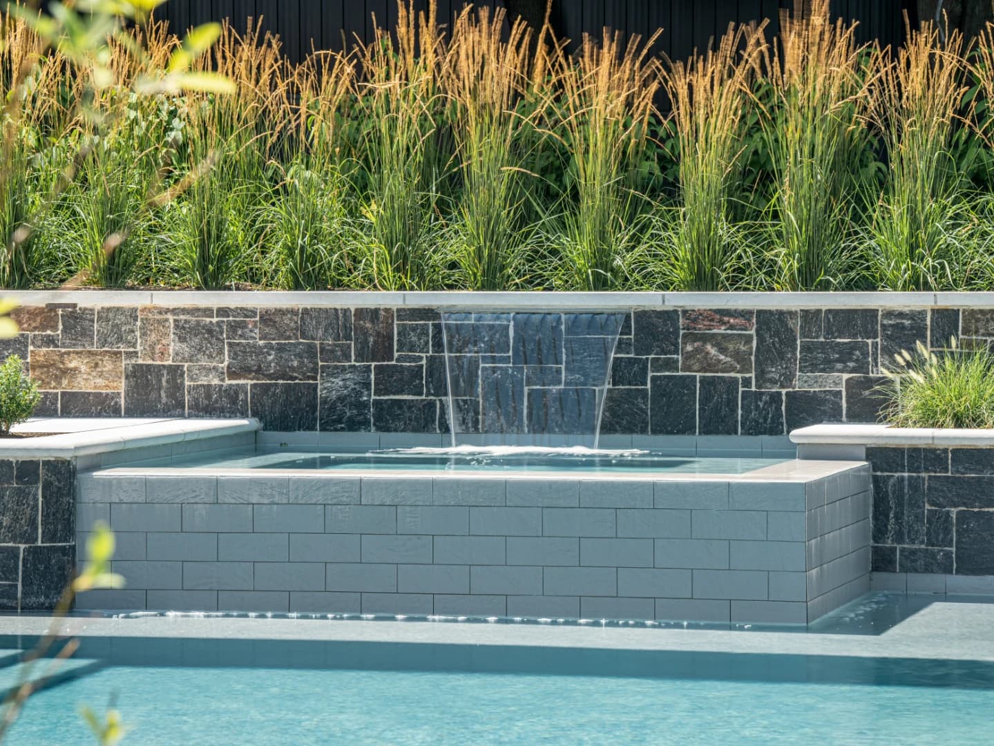 Pool terrace lounging