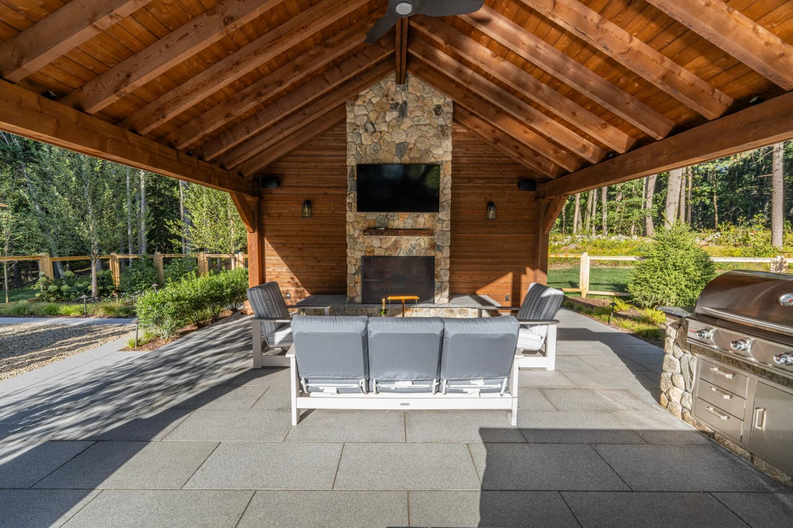 A-frame pavilion exterior