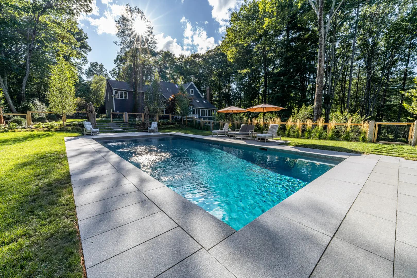 Pool terrace and seating