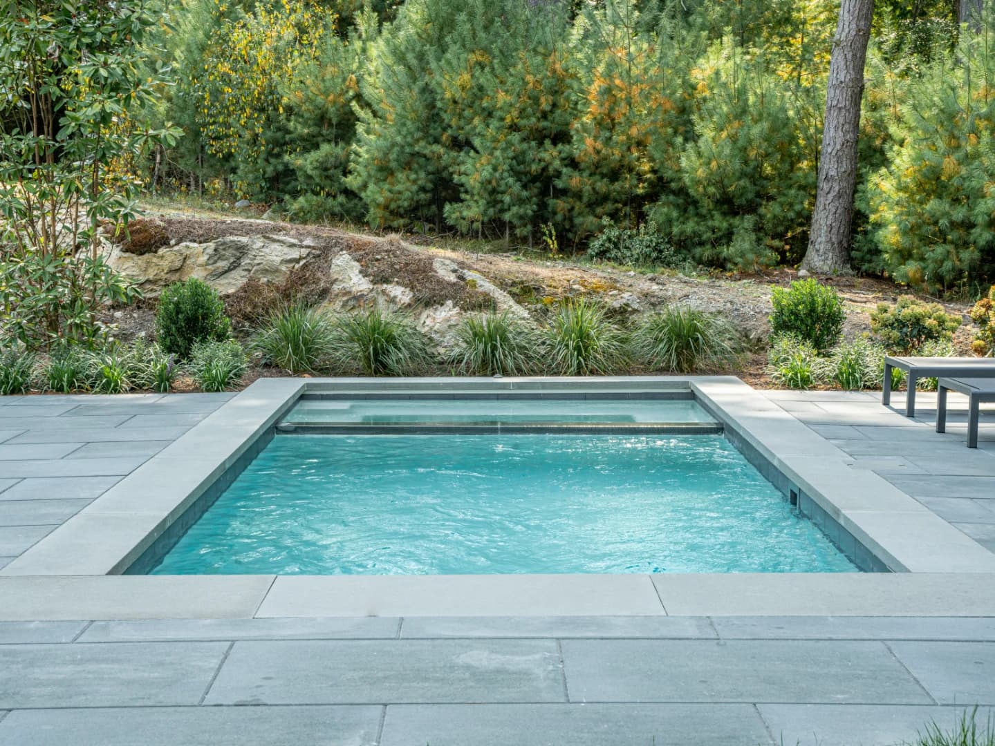 The plunge pool and spa